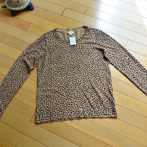J. Crew "Teddie" Cotton Sweater Size M - Picture 1 of 6